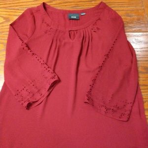 Anthropologie maroon blouse